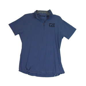 Cutter & Buck‎ Women M Contour Mock Neck 1/4 Zip Polo Shirt Dry Tec 50UPF+ Golf